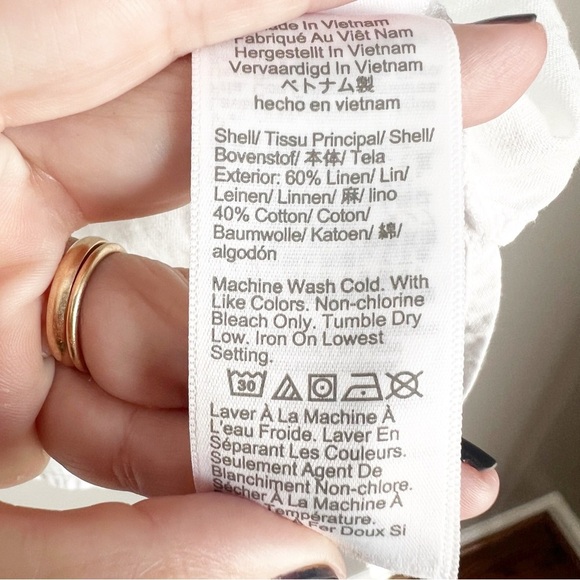 J Crew High-low Linen-cotton Popover
Tunic For Women White Blouse Top Shirt - Picture 5 of 5